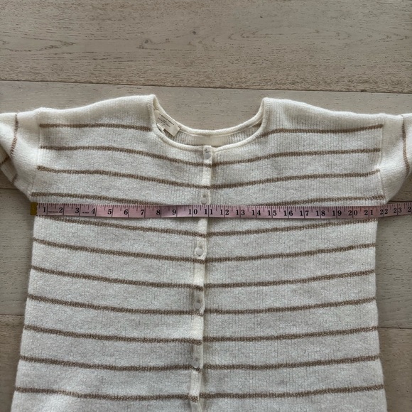 NWOT SEZANE Gaspard cardigan ECRU GOLD Striped - Picture 9 of 14